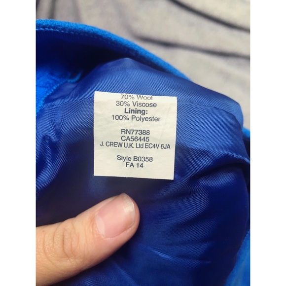 J. Crew Blue Shirttail Wool Skirt Size 8 - Picture 8 of 8